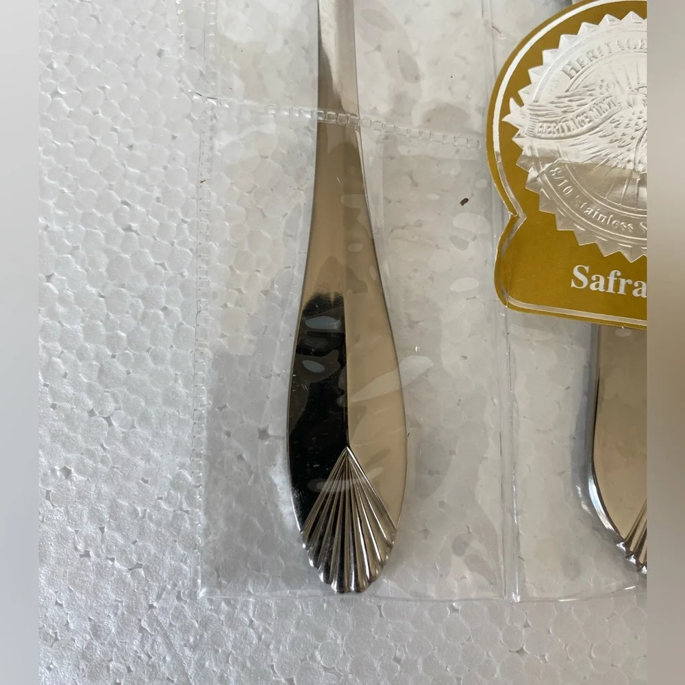 Heritage Mint Safrano Glossy Stainless Serving Set Flatware 3 Pc Specialty NEW